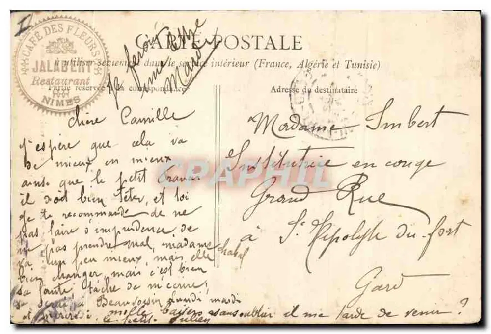 NIMES - A Torre Magne — Fototipia J. Navatel, 6 Rue Prudier, Nîmes - Verso
