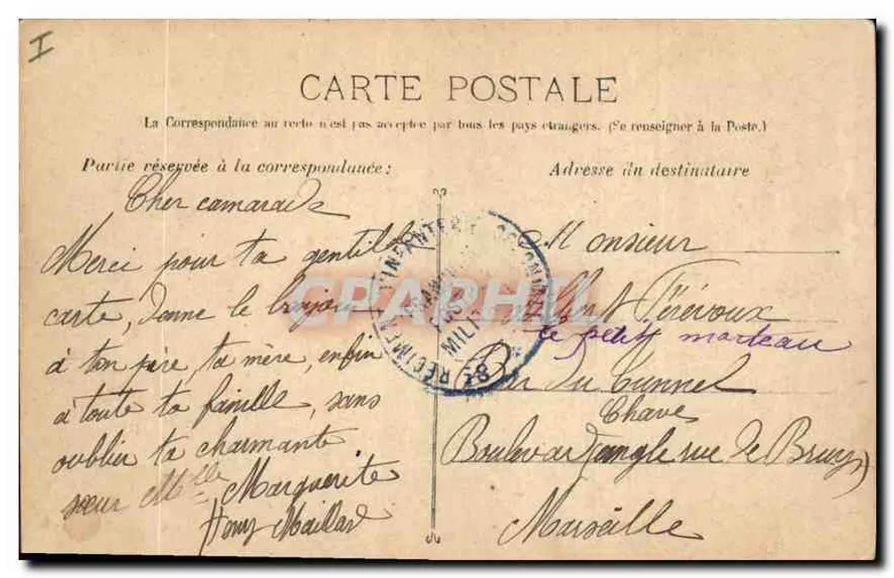 Nîmes - Ansicht des Ausgangs des Fontaine-Kanals — Guillaume Phot. Marseillelee, n° 1020 - Rückseite