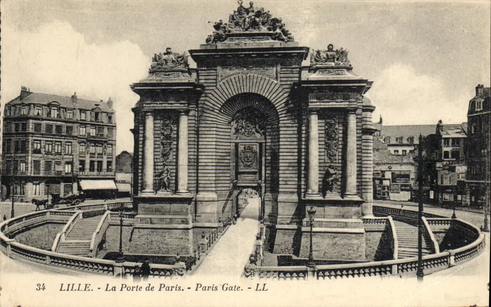 Lille - A Porta de Paris — editor Lévy et Nulzéden Rélin3, n°34 - Frente