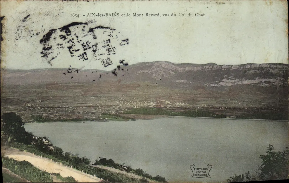Aix-les-Bains und der Mont Revard, vom Col du Chat gesehen — E. Reynaudo, Verleger, Chambéry — Nr. 1654 - Vorderseite