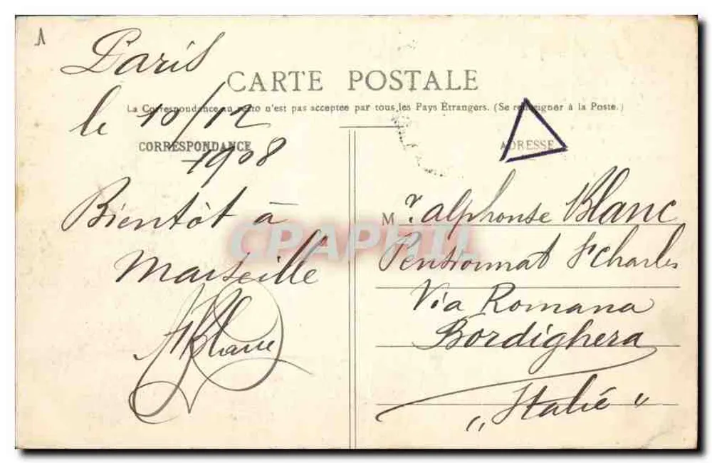 Parigi — Arco di Trionfo — J.H. editore, n° 842 - Verso