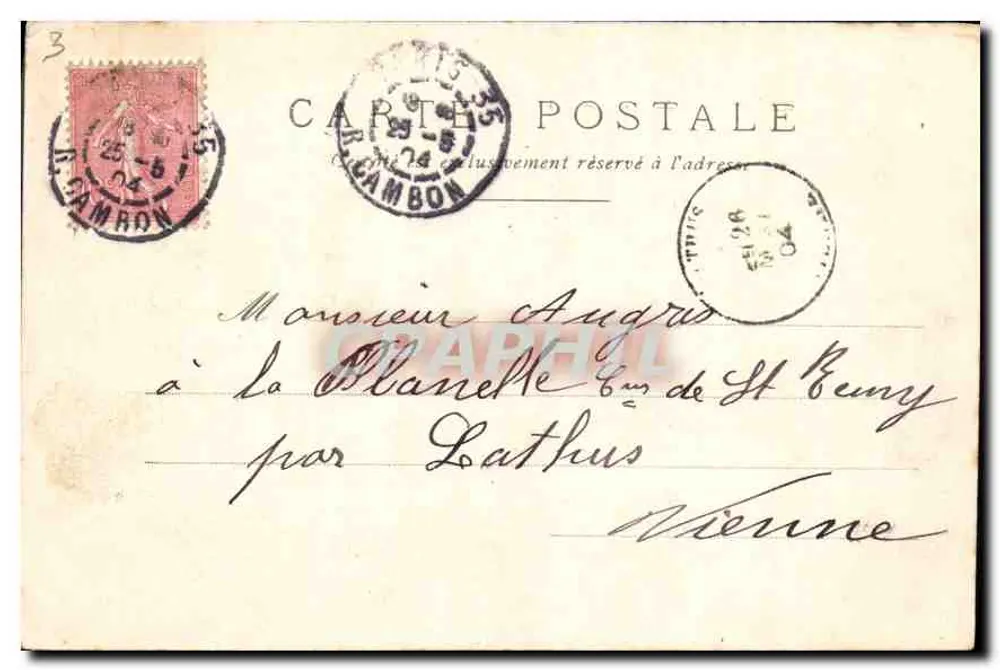 Estatua de Joana d'Arc — Paris — editor desconhecido, n° de série não visível - Verso