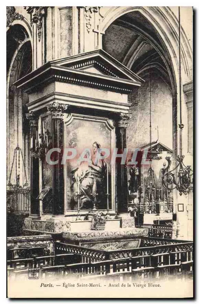 Paris — Kirche Saint-Merri — Altar der Blauen Jungfrau — NANCY - Vorderseite