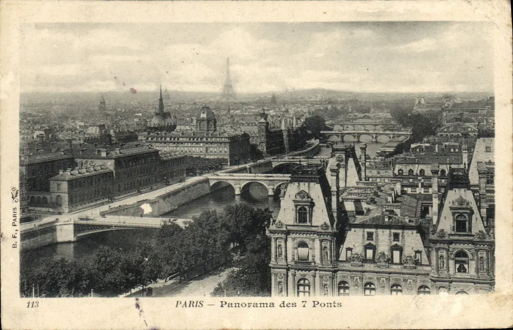 PARIS — Panorama dos 7 Pontes — B.F. PARIS n°113 - Frente