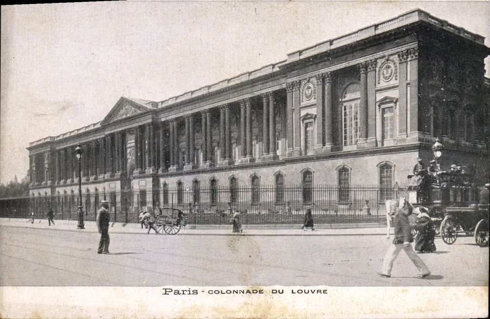 Paris - Colunata do Louvre — vista arquitetônica — editor não identificado - Frente