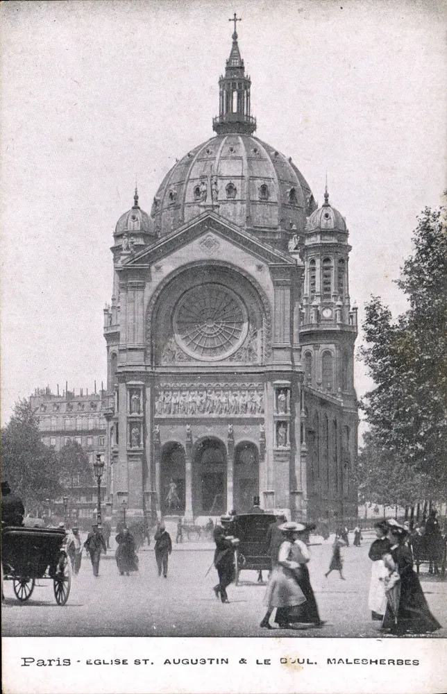 Paris — Kirche Saint-Augustin & Quai Malesherbes - Vorderseite