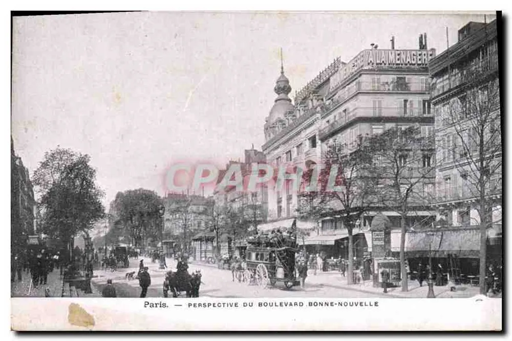 Paris — Perspectiva do Boulevard Bonne-Nouvelle - Frente