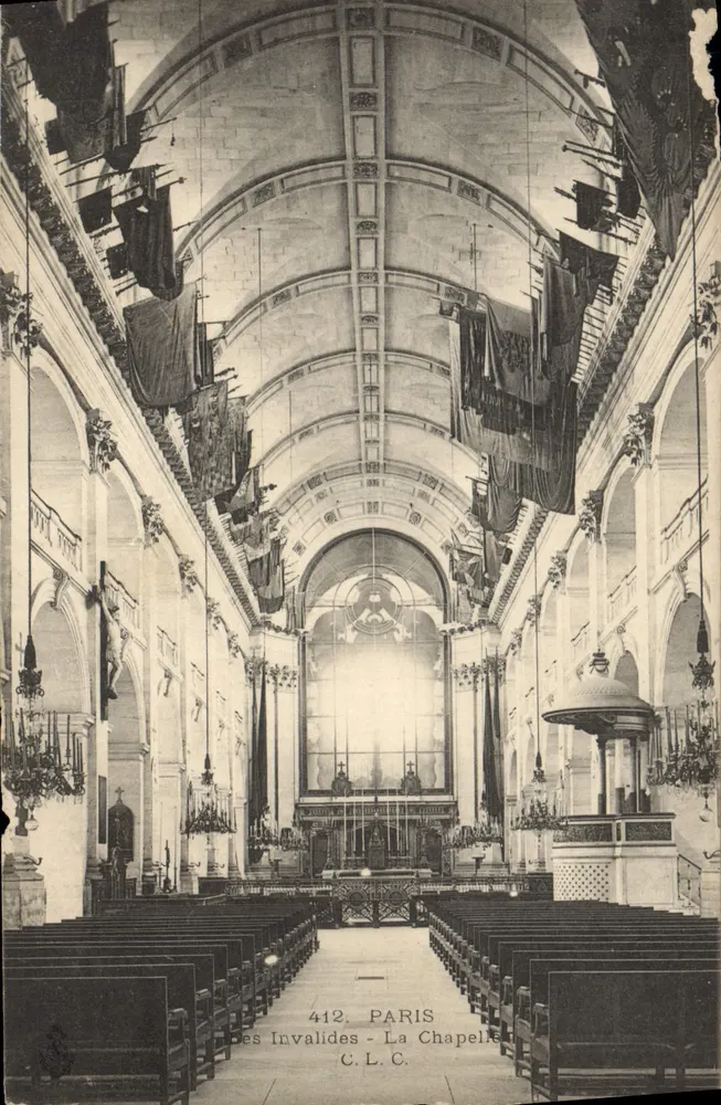 Die Invaliden - Die Kapelle — Innenansicht — C.L.C. n°412 - Vorderseite