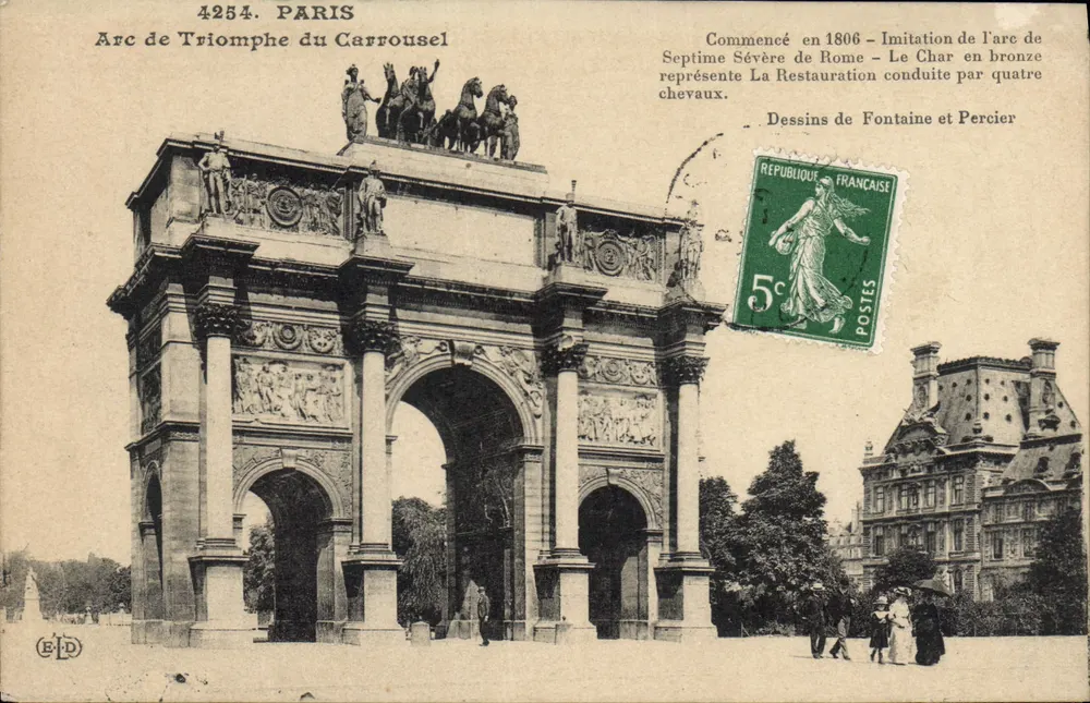 Arc de Triomphe du Carrousel — Paris — Verlag E.D. n°4254 - Vorderseite