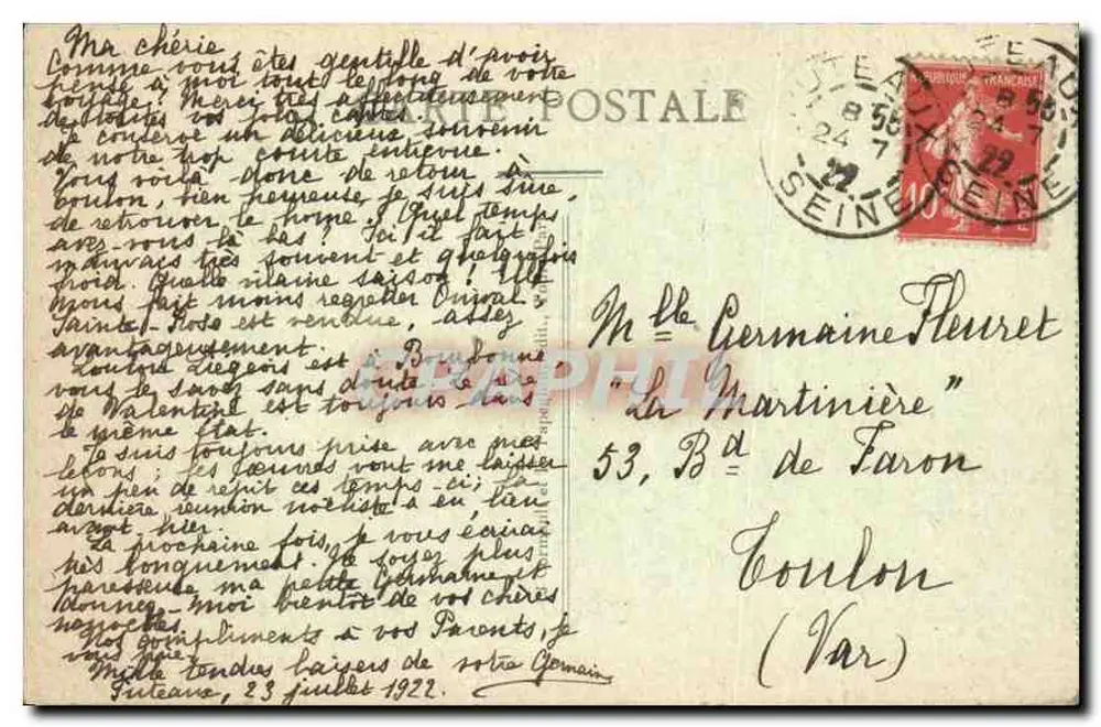 Paris (XVI) — Die Avenue du Bois de Boulogne — A. P. - Rückseite