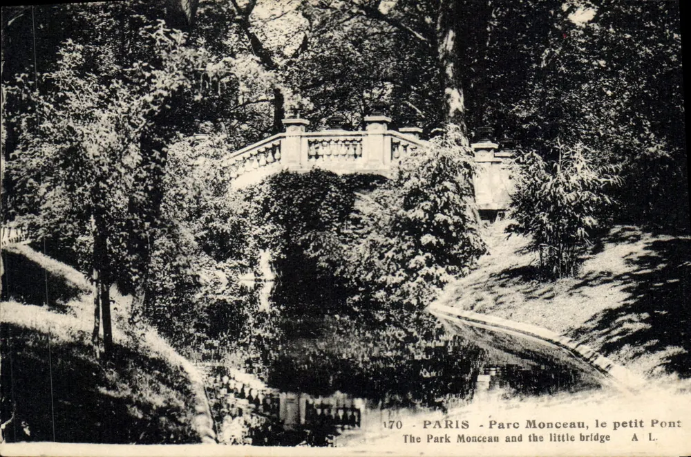 Paryż - Park Monceau, mały most — A. L. — nr 170 - Awers
