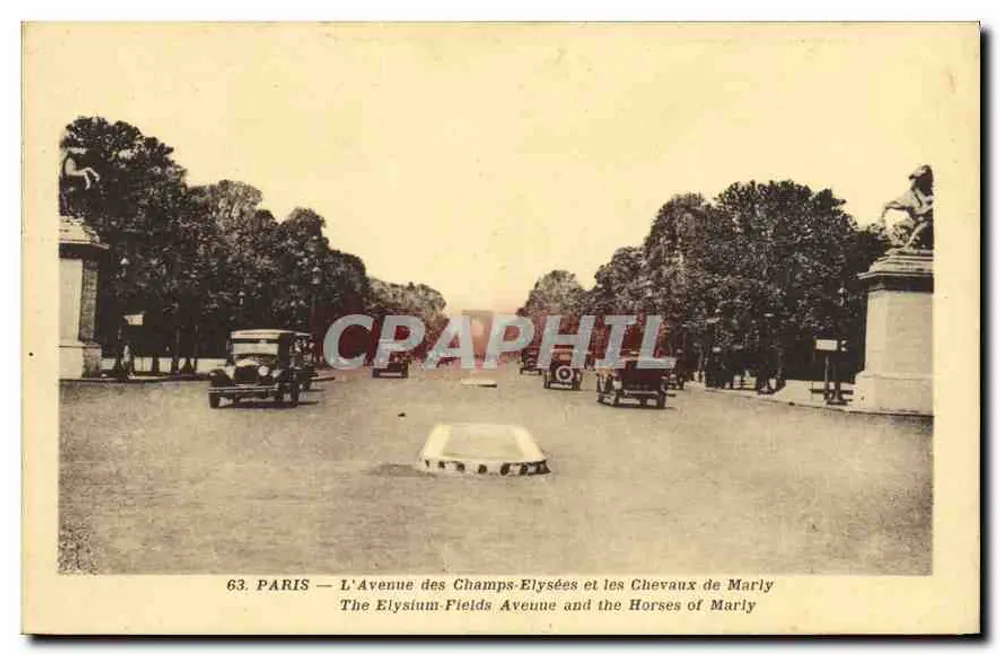 PARIS — Die Avenue des Champs-Élysées und die Chevaux de Marly — n°63 - Vorderseite