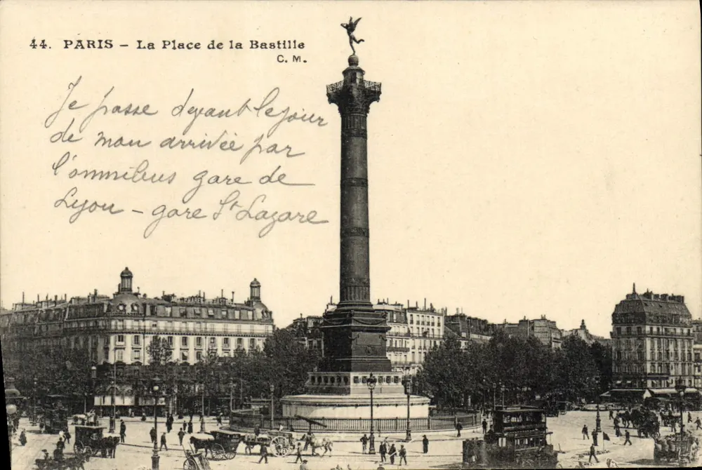 Paris — A Place de la Bastille — C.M. n°44 - Frente
