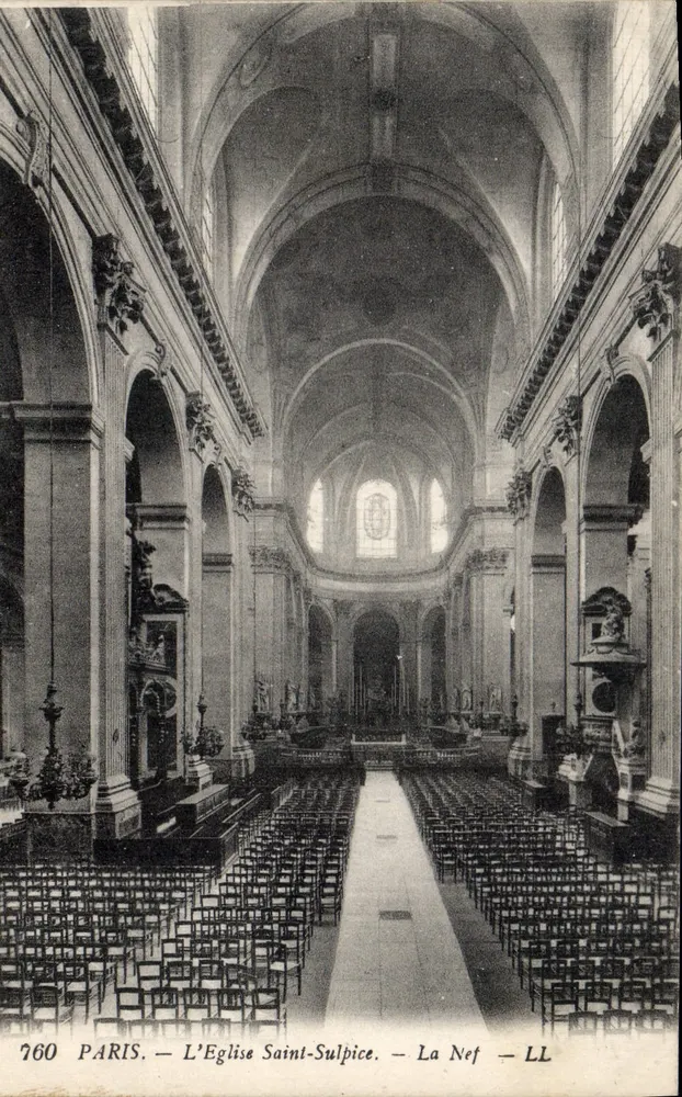 Paris — L'Église Saint-Sulpice — La Nef — LL - Awers