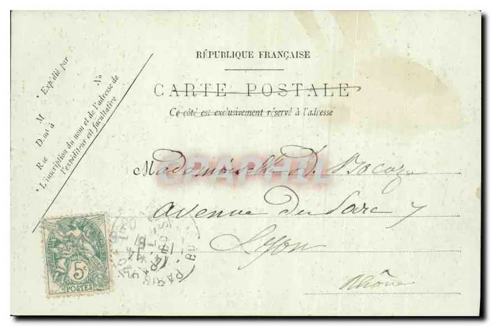 Paris — Die Tuileries-Gärten, Richtung Pavillon de Flore — L.L. n°46 - Rückseite