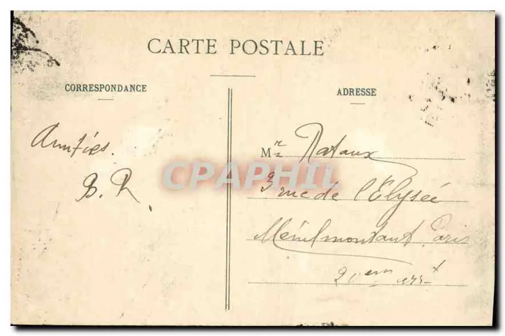 Parc de Saint-Cloud — L'Étang de Villeneuve — Antieke ansichtkaart n°28 - Achterkant