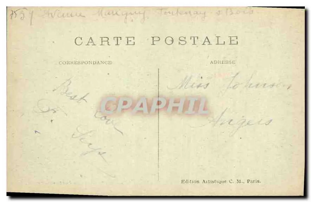 Bois de Vincennes — Um Ponte rustica — Edição Artística C.M. - Verso