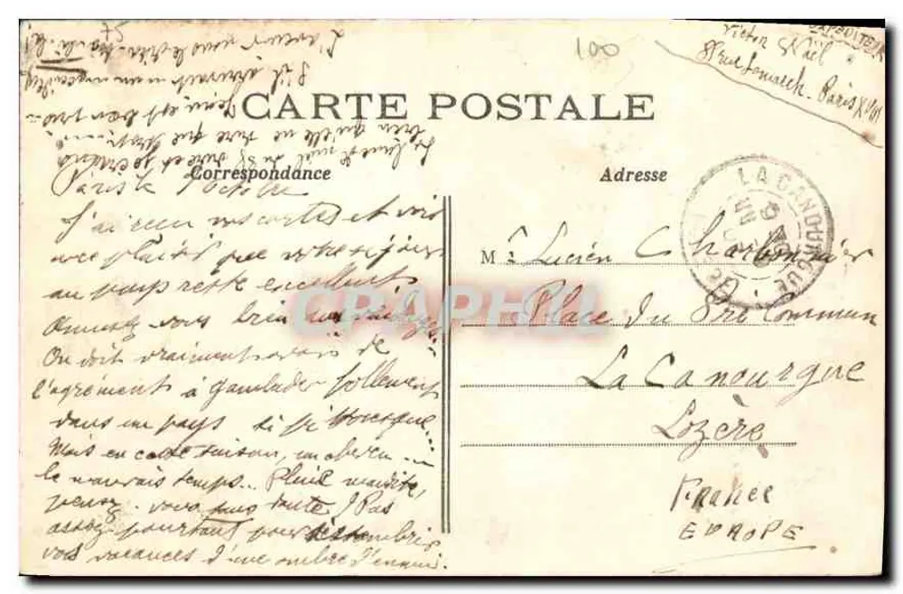 Paris – Panorama da Seine (lado Oeste) — C.M. n°250 - Verso