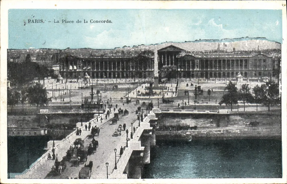Paris — A Praça da Concorde — editor não identificado - Frente
