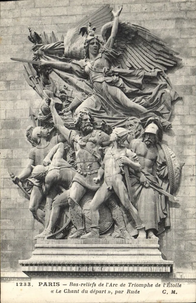 Paris — Bas-reliefs des Arc de Triomphe de l'Étoile, « Le Chant du départ », von Rude — C. M. - Vorderseite