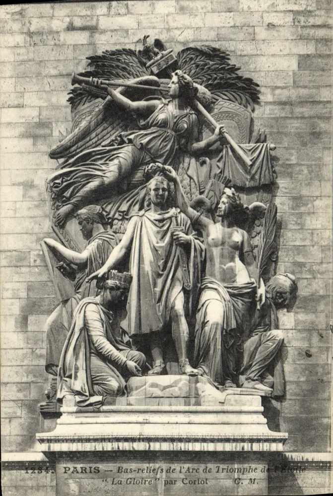 PARIS — Basreliefs des Arc de Triomphe de l'Étoile — 'La Gloire' von Cortot — C. M. - Vorderseite