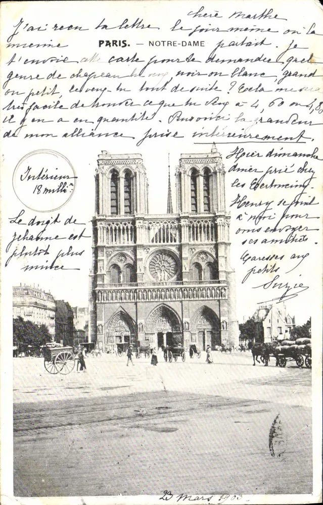 PARIS — NOTRE-DAME — Intérieurs 18 milli - Frente