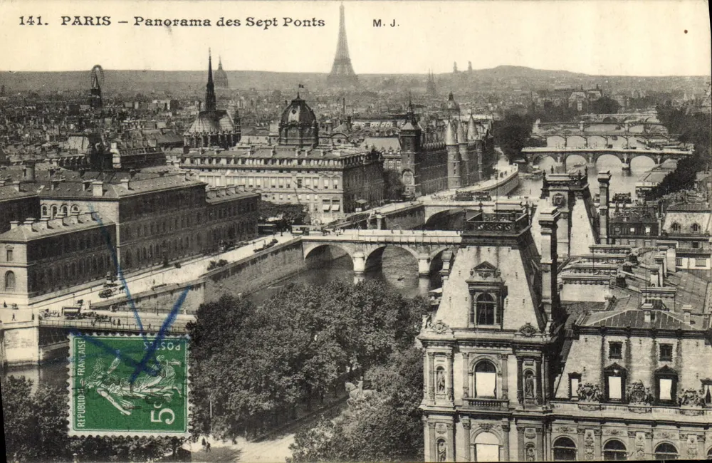 PARIS – Panorama dos Sete Pontes — M.J. — n°1441 - Frente