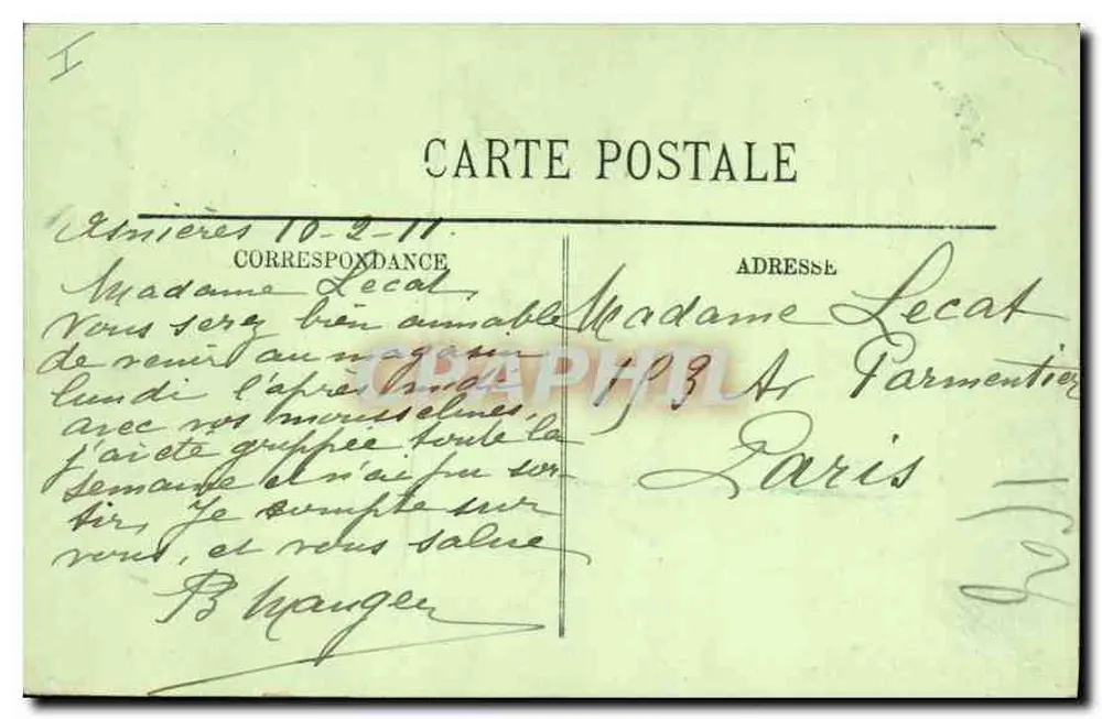 Paris — O Museu de Cluny — LL. — N° 98 - Verso