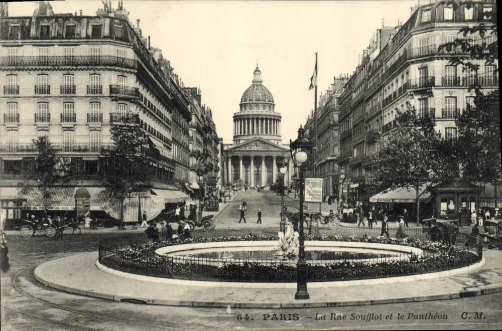 Paris — La Rue Soufflot und der Panthéon — C.M. n°64 - Vorderseite