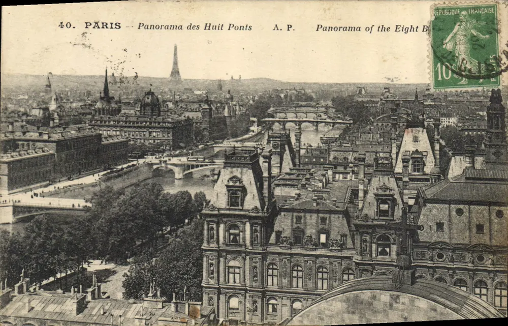 Paris — Panorama dos Oito Pontes — A.P. - Frente