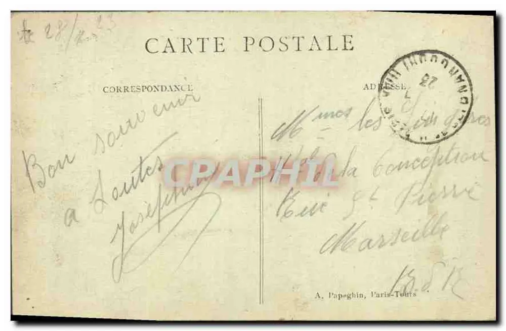Paris — Panorama dos Oito Pontes — A.P. - Verso