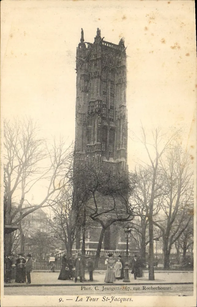 La Tour St-Jacques — vista da torre da Igreja de São Jacinto — Fot. C. Jeangette, 67, rue Rochechouart - Frente