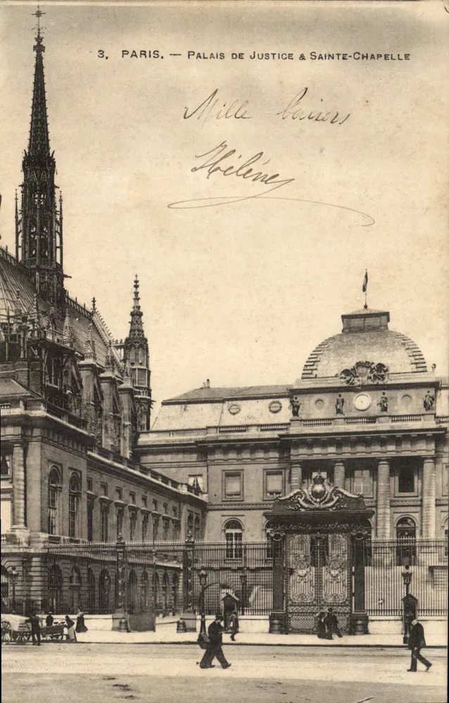 Paris — Palais de Justice & Sainte-Chapelle — unbekannter Verlag, Seriennummer 3 - Vorderseite