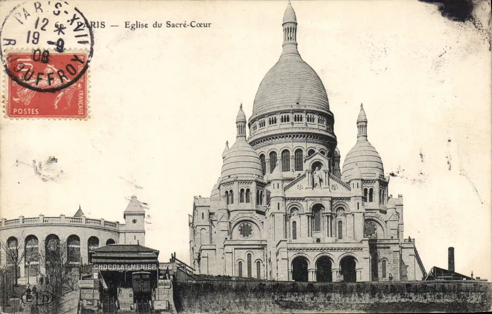 Paris — Igreja do Sagrado Coração — Chocolat-Menier - Frente