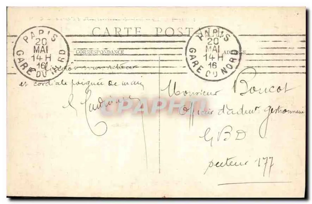 Paris — Das Rathaus und die Pont d'Arcole — C. M. n° 1199 - Rückseite