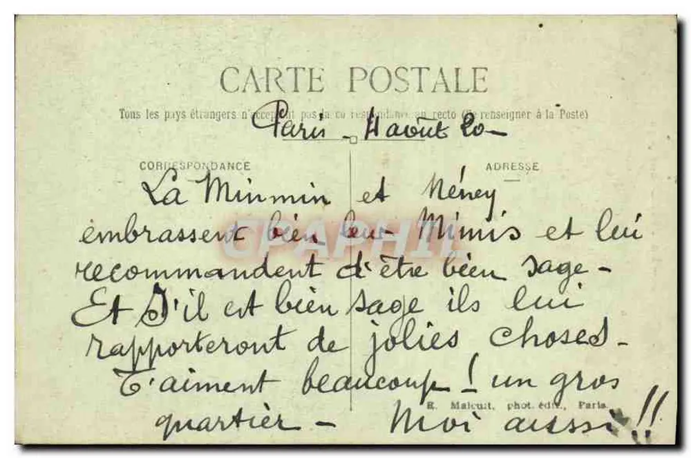 Paris — A Torre Saint-Jacques — F. M. n°5049 - Verso