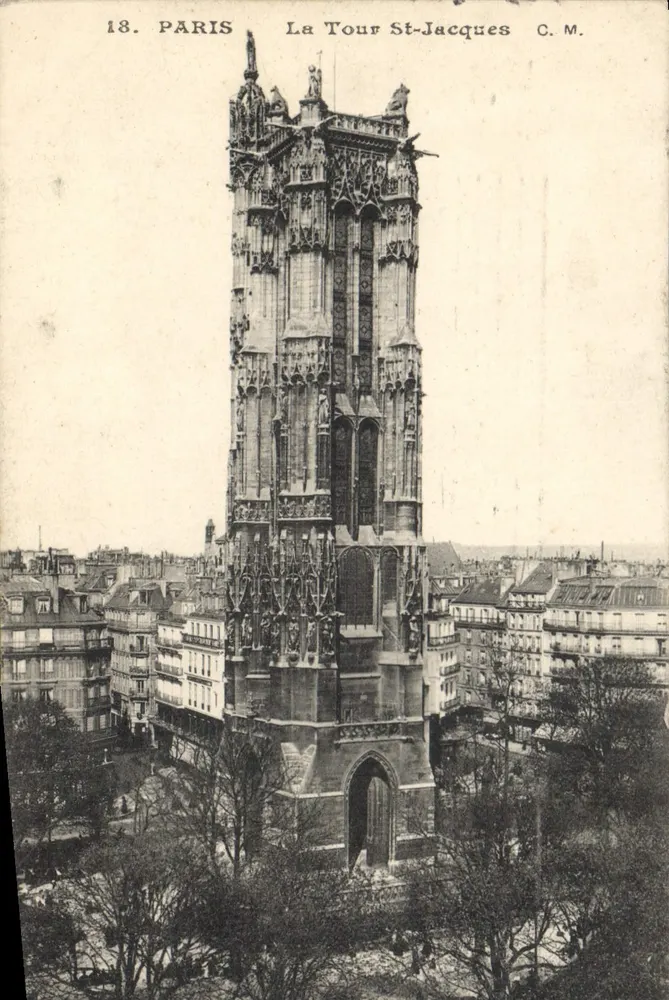 Paris — A Torre St-Jacques — C.M. n°18 - Frente