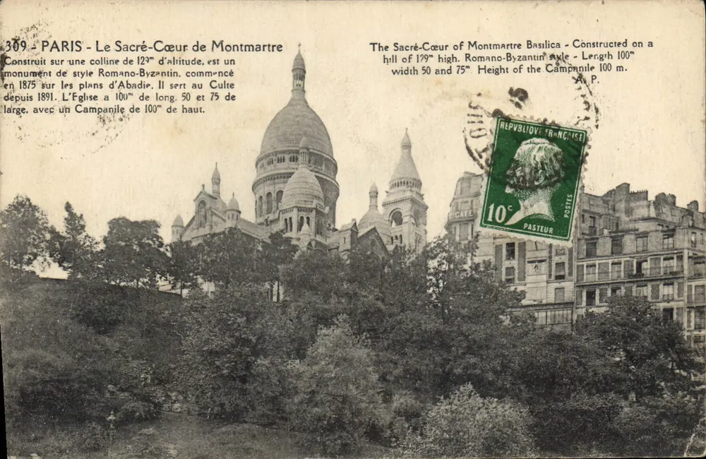 Paris - Der Sacré-Cœur von Montmartre — Verleger A. Fagebin, Nr. 309 - Vorderseite