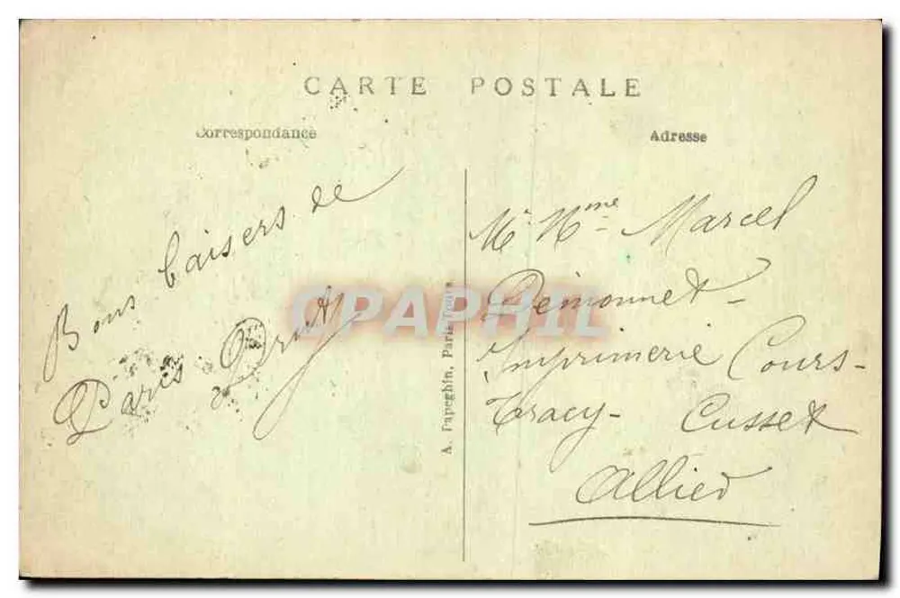 Paris - Der Sacré-Cœur von Montmartre — Verleger A. Fagebin, Nr. 309 - Rückseite