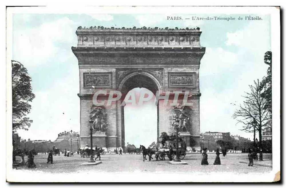 Paris — O Arco do Triunfo da Estrela — editor não identificado - Frente