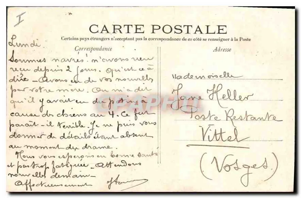 PARIS – O Bois de Boulogne – A Cascata — C.M. n°153 - Verso