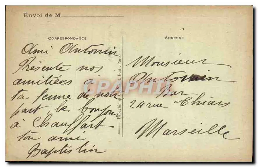 Paris - A Madeleine — editor P. Bérengin, n° 161 - Verso