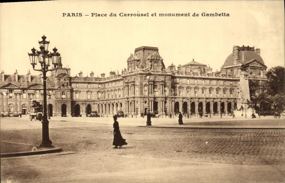 Paris – Place du Carrousel und Denkmal Gambetta — A. B. Paris - Vorderseite