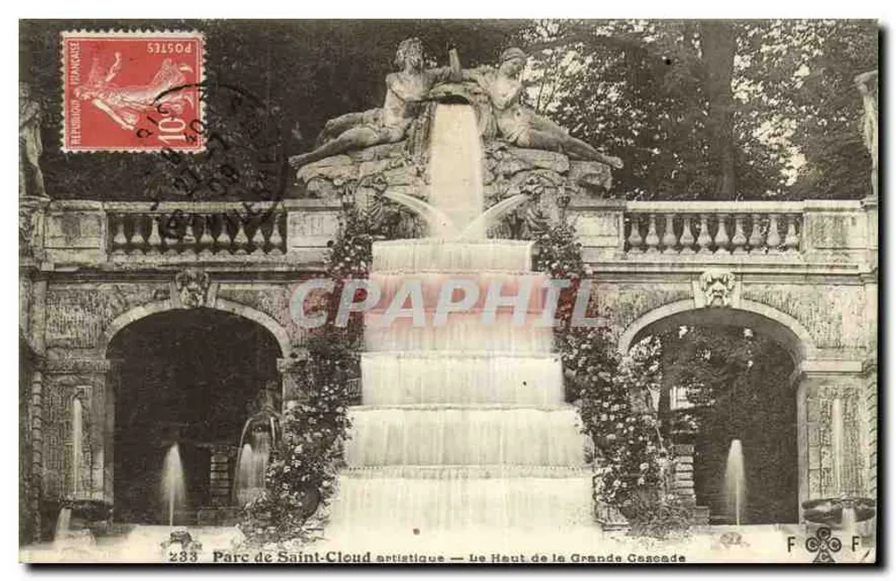 Kunstpark Saint-Cloud — Der Gipfel der großen Wasserfall — F.C.O.F. n°233 - Vorderseite
