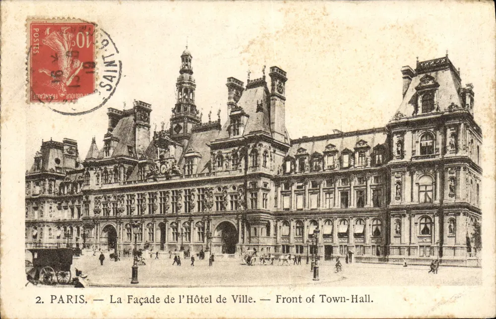PARIS — A Facha do Palácio de Ville — Front of Town-Hall. - Frente