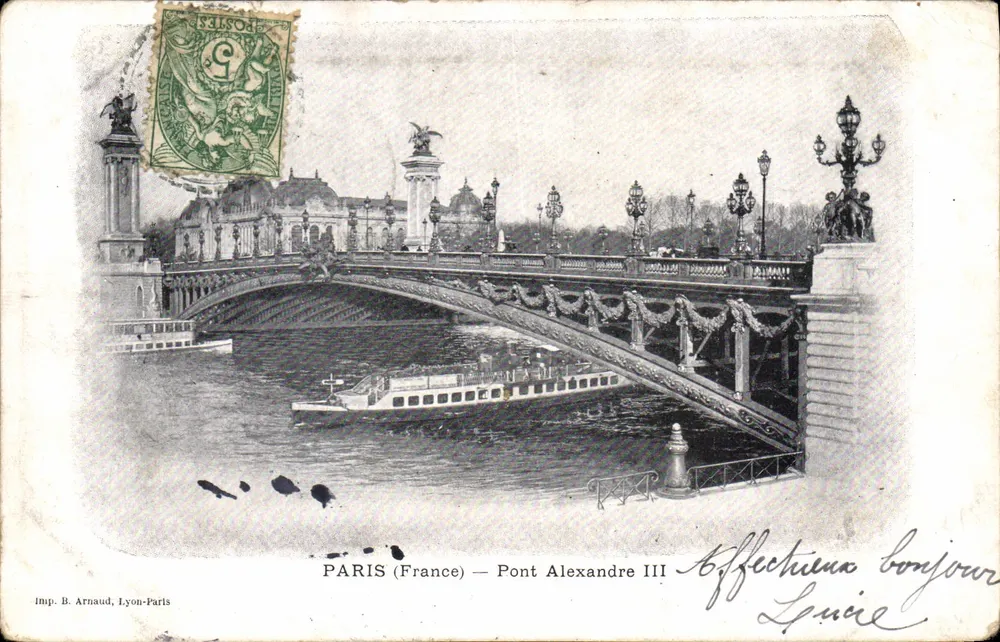 PARIS (Frankreich) — Pont Alexandre III — Imp. B. Arnaud, Lyon-Paris - Vorderseite