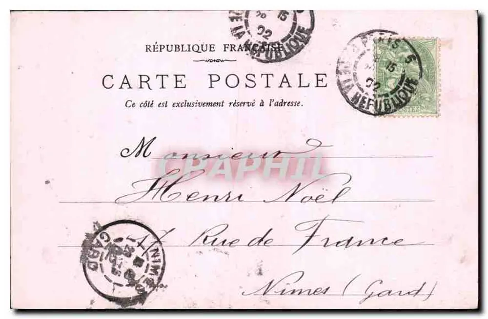 Palácio da Justiça e Conciergerie — Paris — editor não identificado - Verso