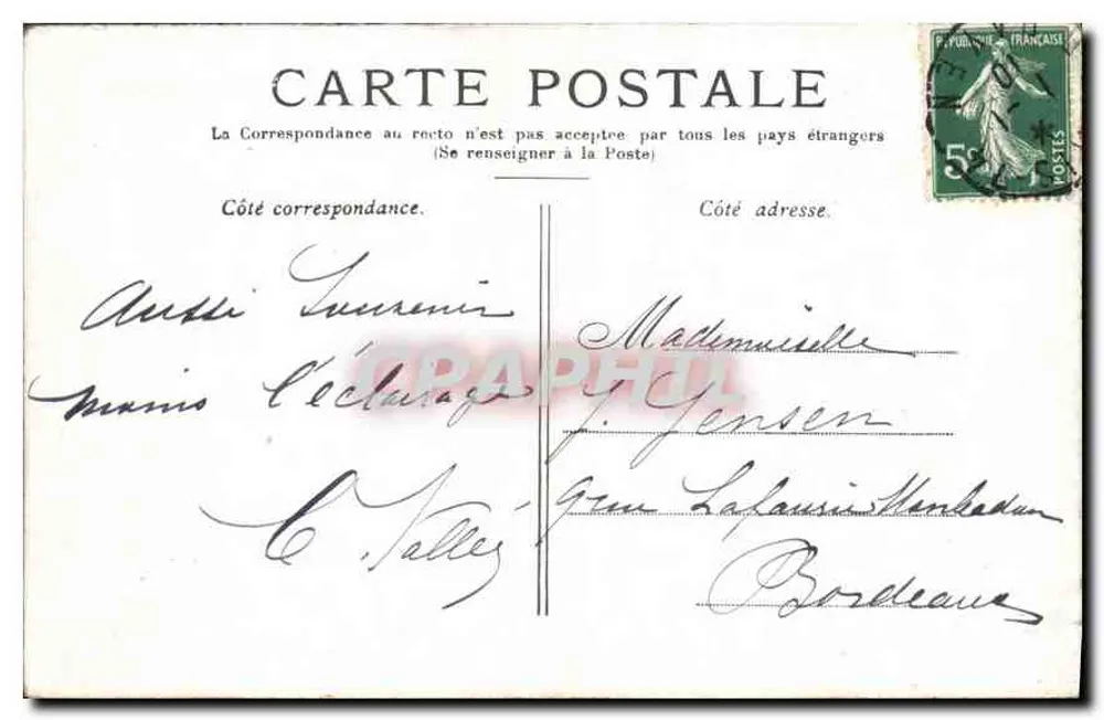PARIS — O Grande Palácio — Editor não visível, número de série ilegível - Verso