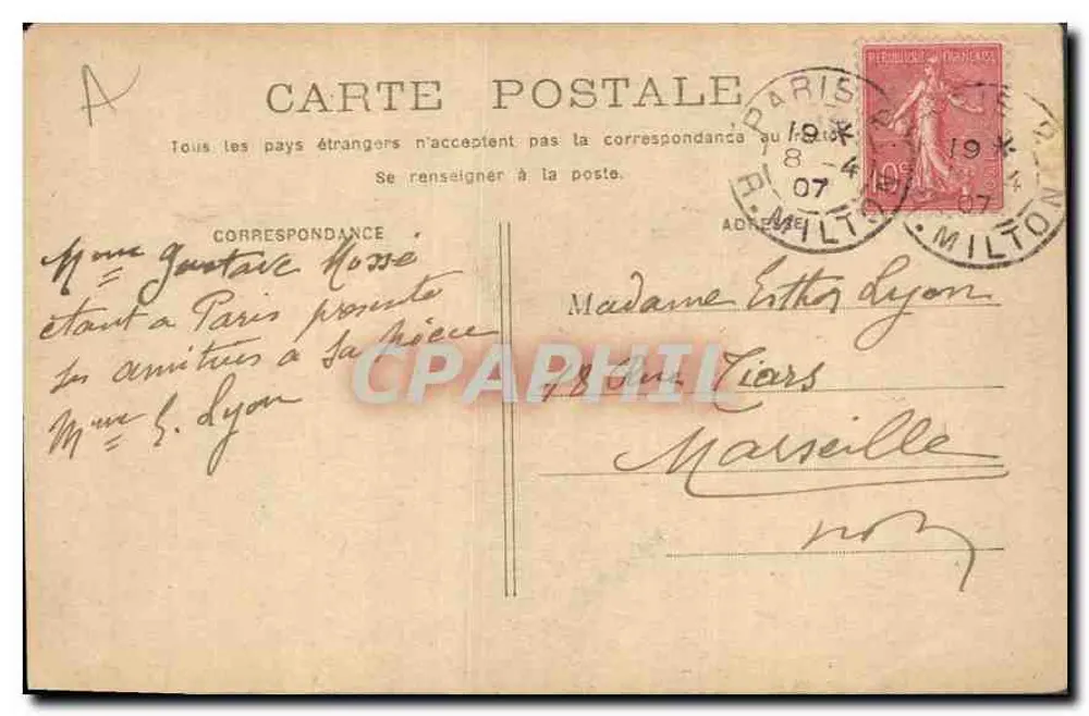 PARIS - Panthéon — vue du dôme et des colonnes — éditeur non identifié - Verso