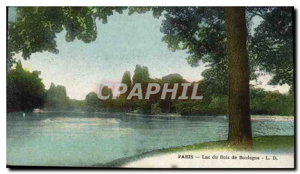 PARIS — Lago do Bois de Boulogne — L. D. - Frente